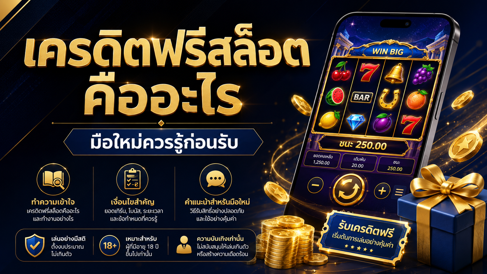 Guide image explaining slot free credit